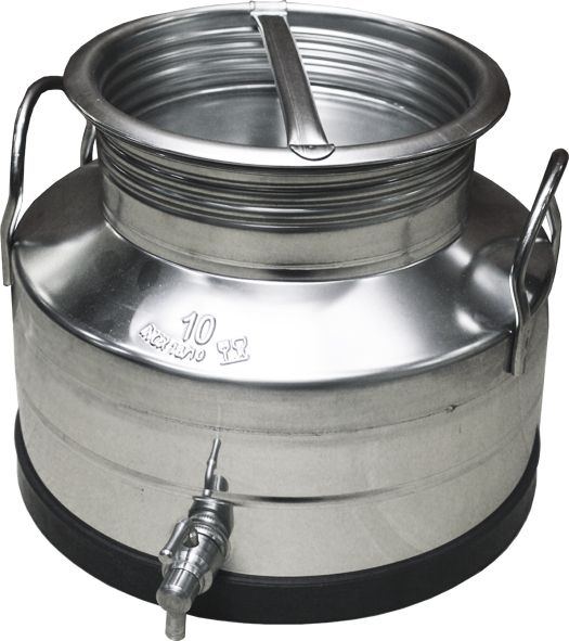 Edelstahlkanne 10lt + Inoxhahn 1/2“