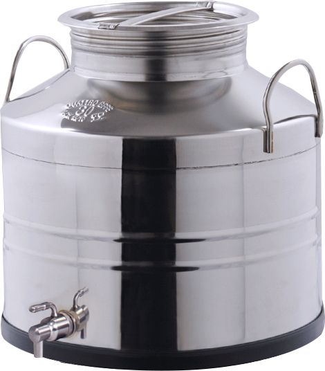 Stainless Tank 30lt + stainless ball valve 1/2″