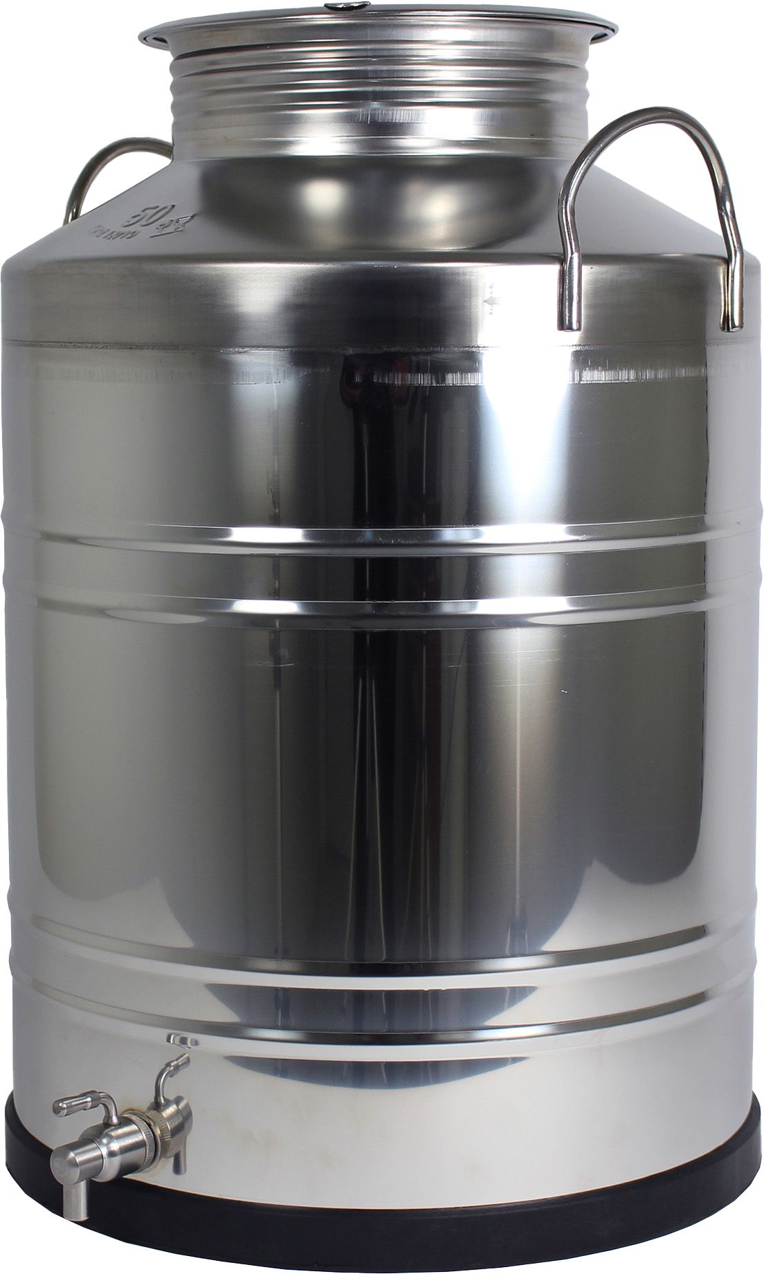 Edelstahlkanne 75lt + Inoxhahn 1/2“
