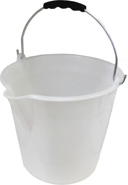 Eimer mit Ausguss 9lt schwer weiss