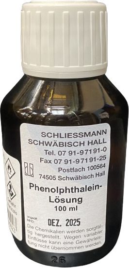 Essig Säurebestimmung-Phenolphthalein 1%ig 100ml