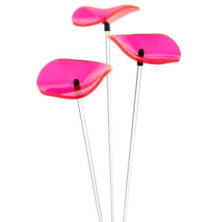 Collettori del sole Ø8x25cm Set 3pz ondolato rosso
