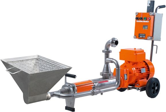 Exzenterschneckenpumpe regelbar+Trichter DIN50 9t