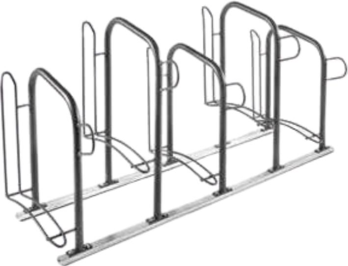 Portabici zn-vern.ant. 5posti 8cm staffa appoggio