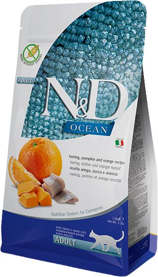 Farmina Cat N&D Ocean Pumpkin&Hering&Orange Ad 300g off
