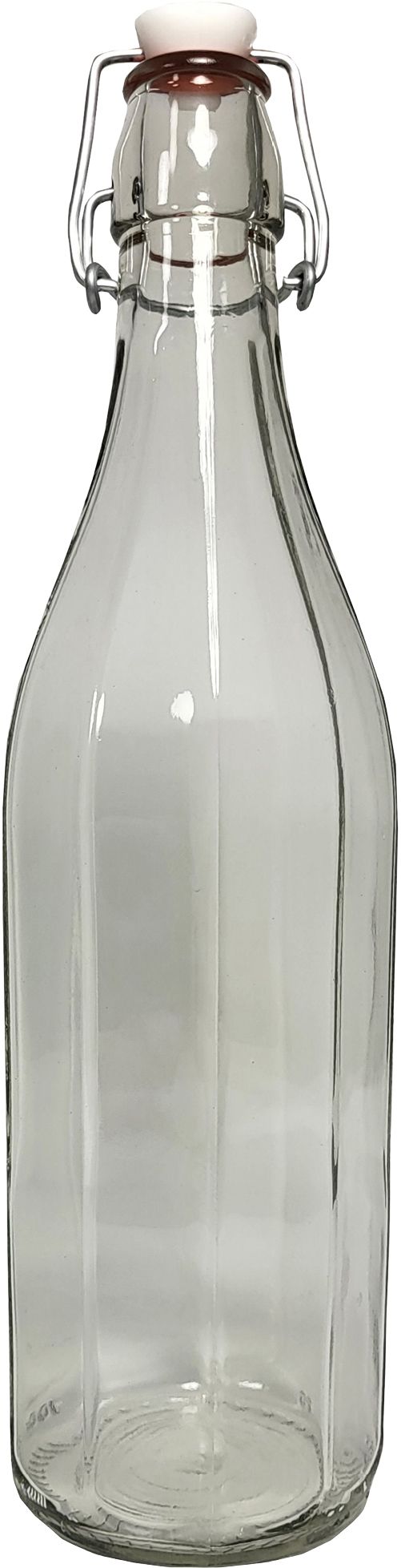 Flip-Top Bottle Costolata 1lt white