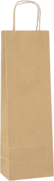 Flaschentragetasche braun 1 Flasche 14×8,5x39cm