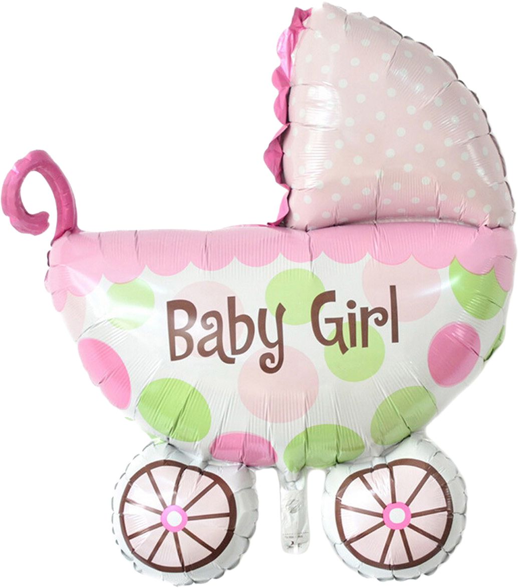 Palloncino „Baby Girl“ 35cm con asta