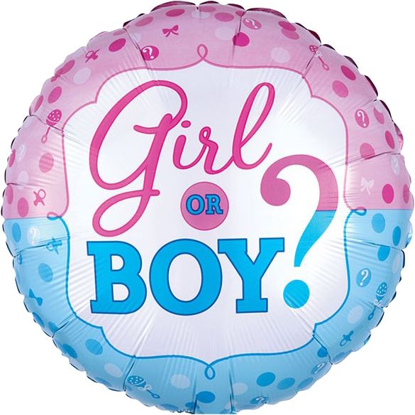 Foil balloon “Girl or Boy“ Ø46cm