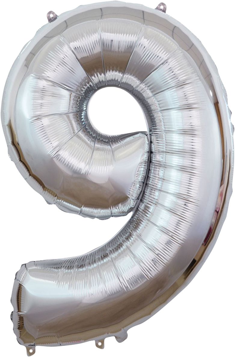 Palloncino argento 100cm „9“