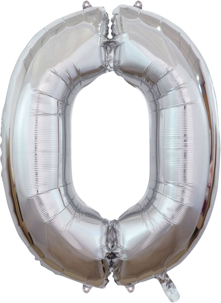 Foil balloon silver 101cm „0“
