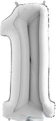 Palloncino argento 101cm „1“