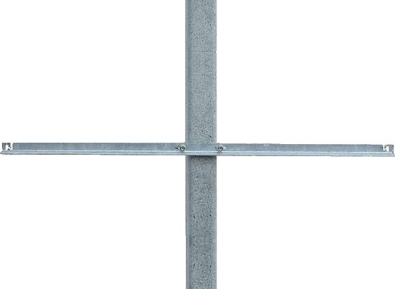 Crossarm galvanized 60cm 2mm eyelet 120-170mm