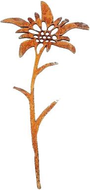 Garden plug Edelweiss rust-coloured lacquered 9x20cm