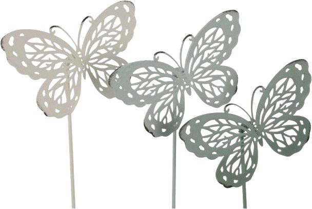 Spina da giardino farfalle metallo 10x41cm