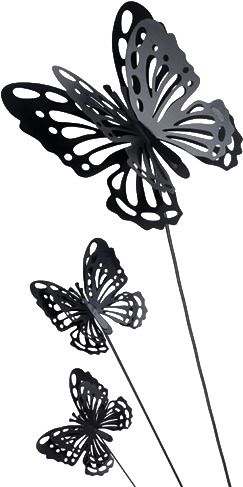 Gartenstecker Schmetterling Metall 12x65cm