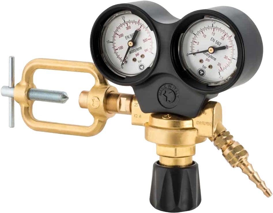 Gas Riduttore di pressione Acetilen con staffa 1,5bar G3/8