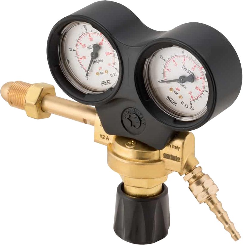 Gas Pressure reducer acetylene with ring nut 1,5bar G3/8