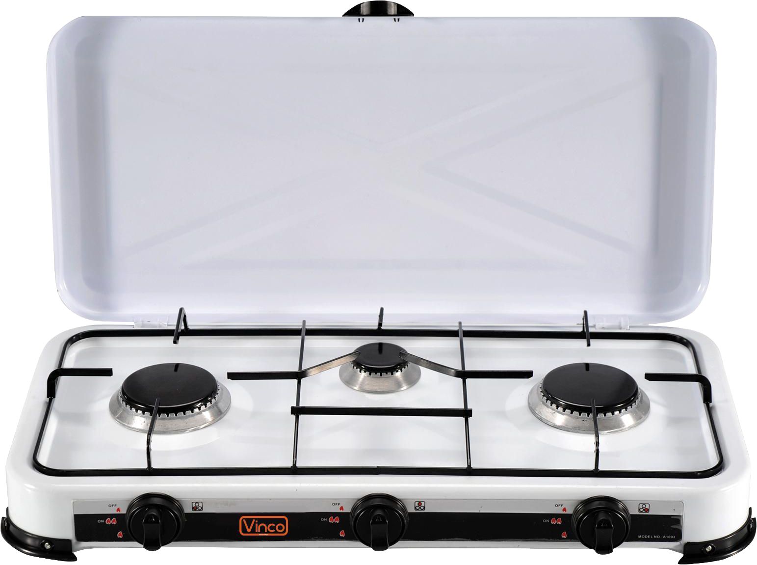 Fornello a gas 3 fuochi 0,85/1,2/1,4kW 60x33x9cm