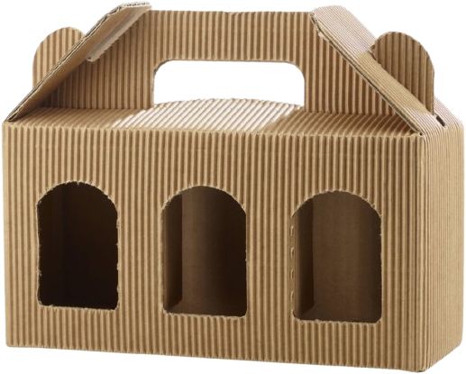 Scatola regalo a onda esterna per 3 vasi 19,8×6,2×9,3cm