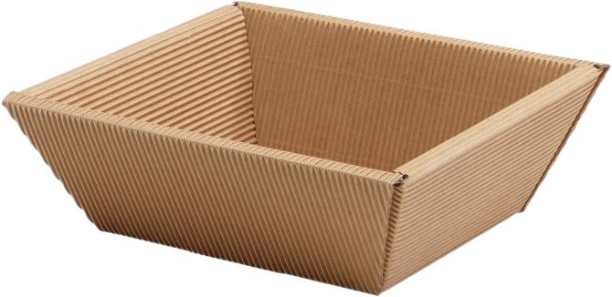 Geschenkschale Aussenwelle braun 21×18,5x7cm