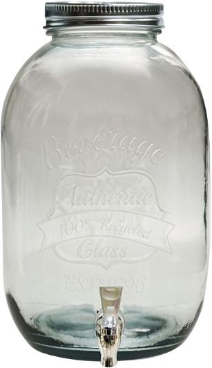 Bottle glass with tap 4lt Ø18 x H25cm