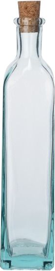 Glasflasche + Kork rechteckig 400CC