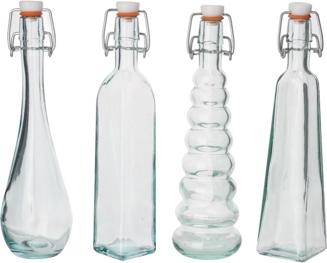 Bottle set 4pcs with folding closure 150CC