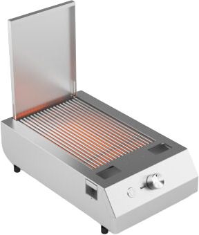 Grill Inox Fry Top 25×45 1 Brenner mit Gitterrost