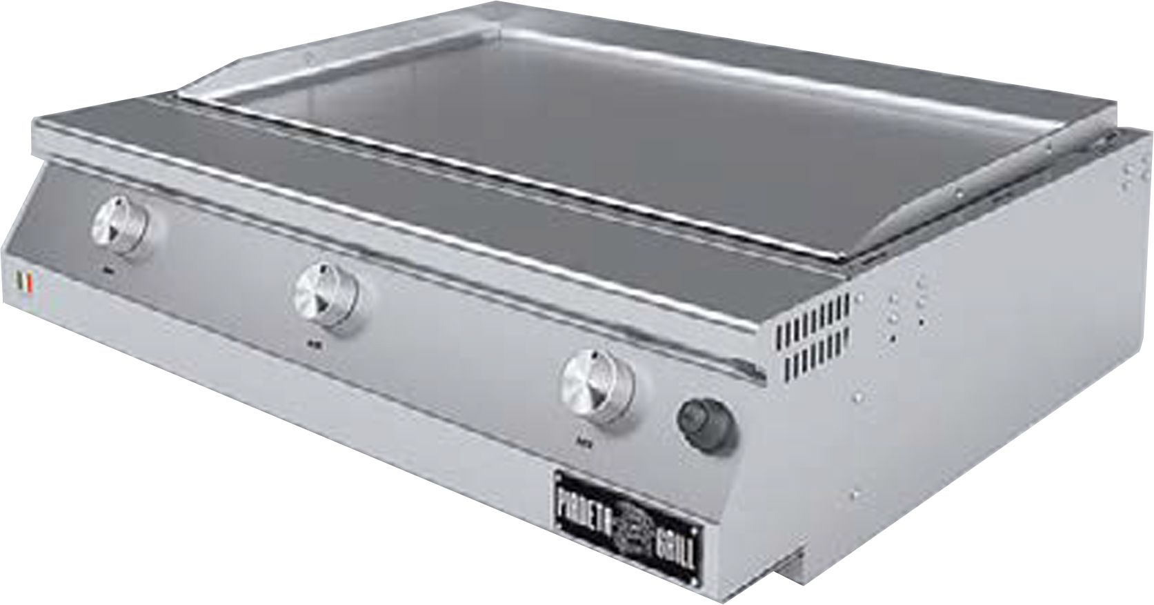Grill Inox Fry Top 4bruciat 45x75cm lisci s.coper.