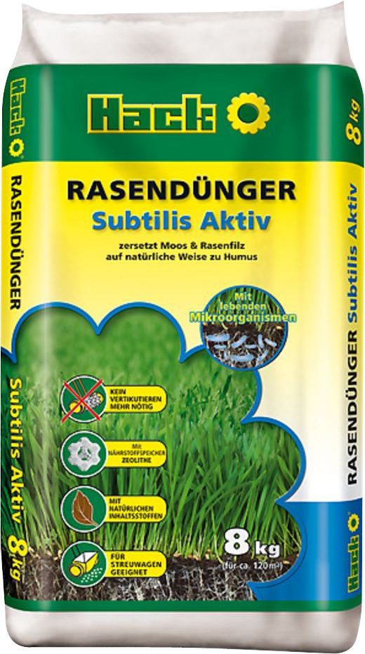 HACK Rasendünger SUBTILIS-AKTIV 8KG 36/HP