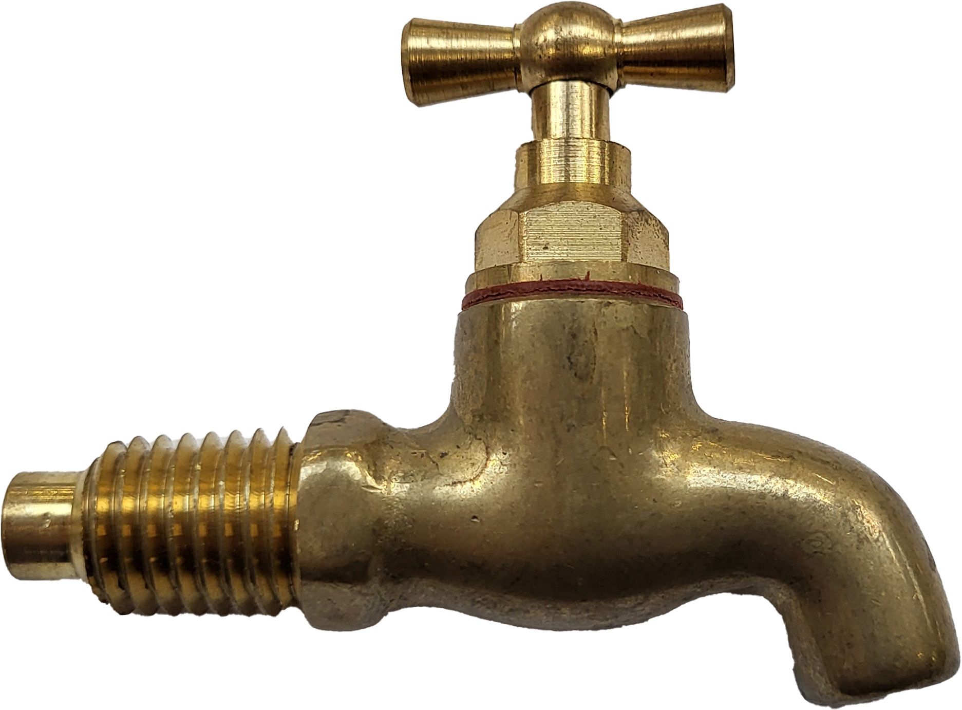 Yellow-brass elbow tap for little cask