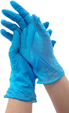 Handschuh einweg Nitril blau 7/S 100St