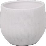 Flower pot ceramic notched Ø21cm H17cm small