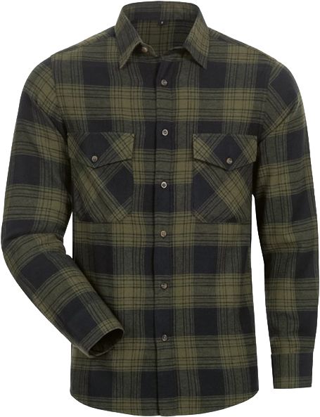 Camicia flanella „Greensburg“ verde oliva-nero S – 1711