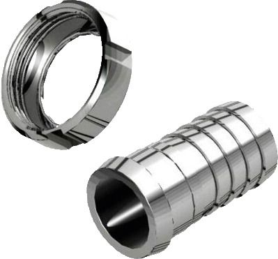 Holländer DIN20 N.K. x Schlauchstück 20 Inox