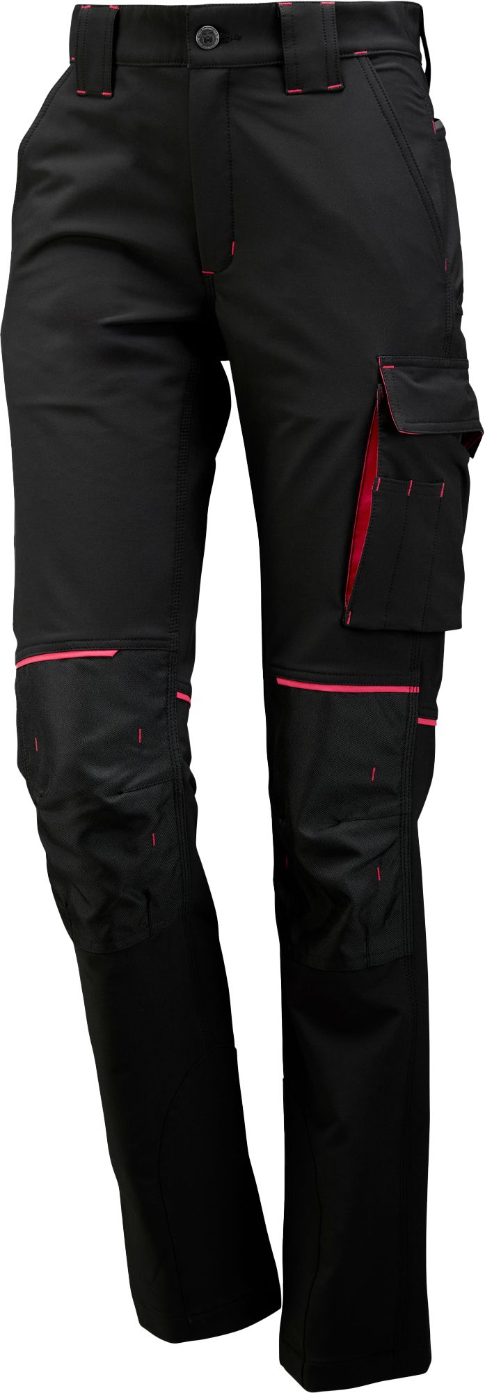 Hose Damen IRON LADY schwarz-fuchsia S 437460 off