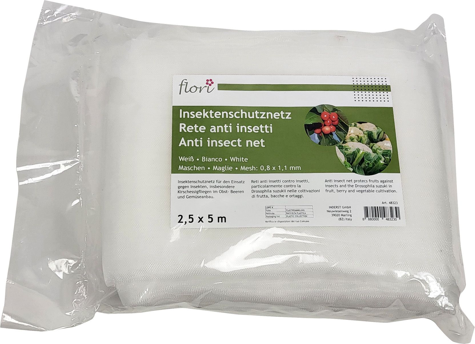 Anti insect net white 4x10m