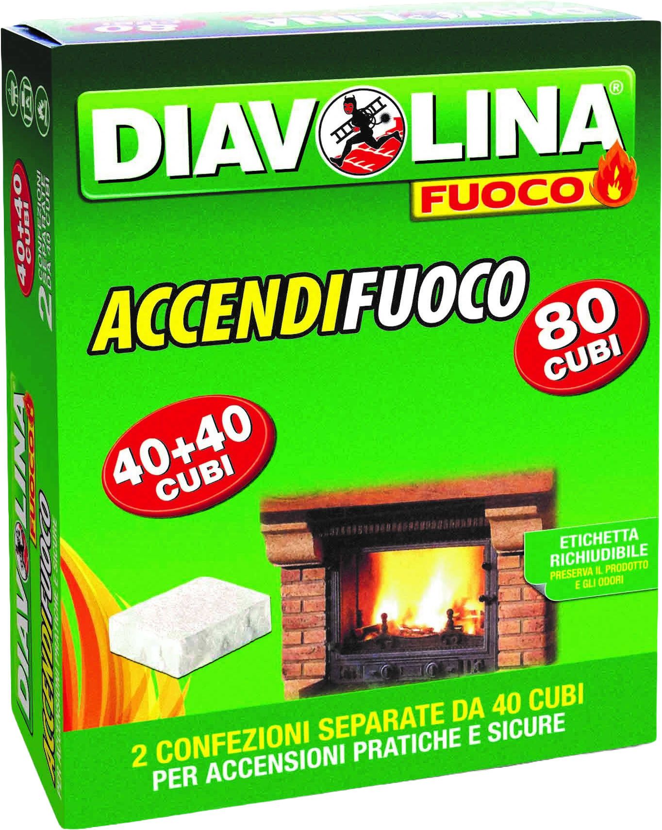 Accendifuoco Diavolina bianco 80 cubetti