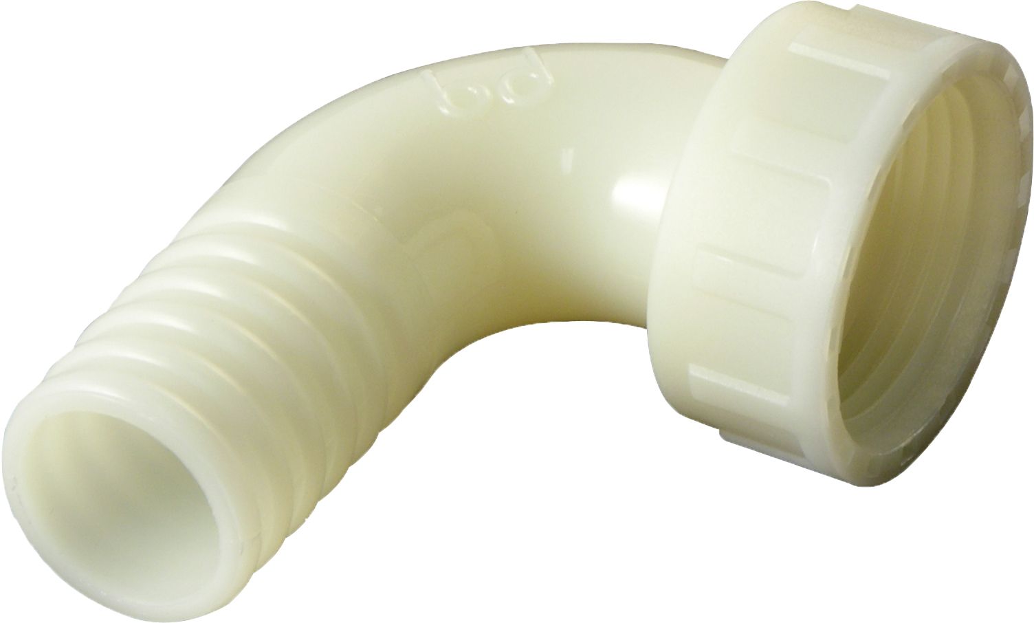 Portagomma curva con ghiera bianco 5/4″ x 30mm