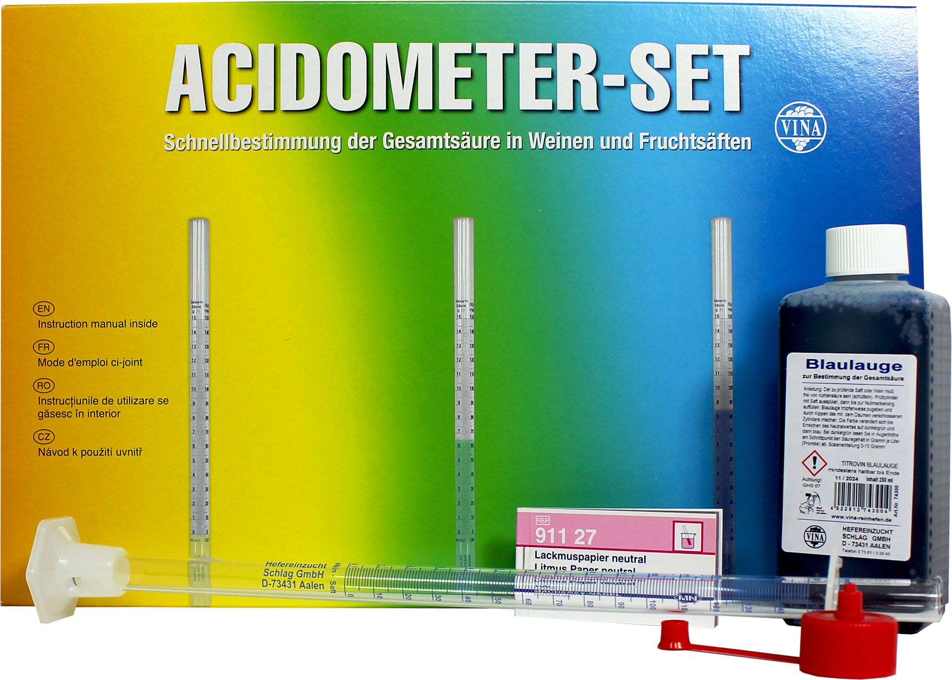 Acidometer Set Gesamtsäure und freies SO2