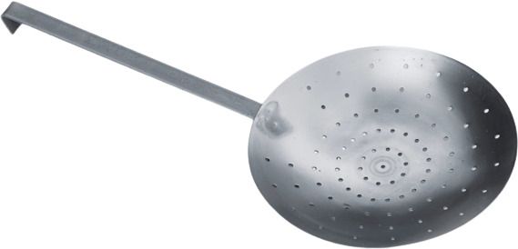 Skimmer s. steel Ø24cm perforated with handle