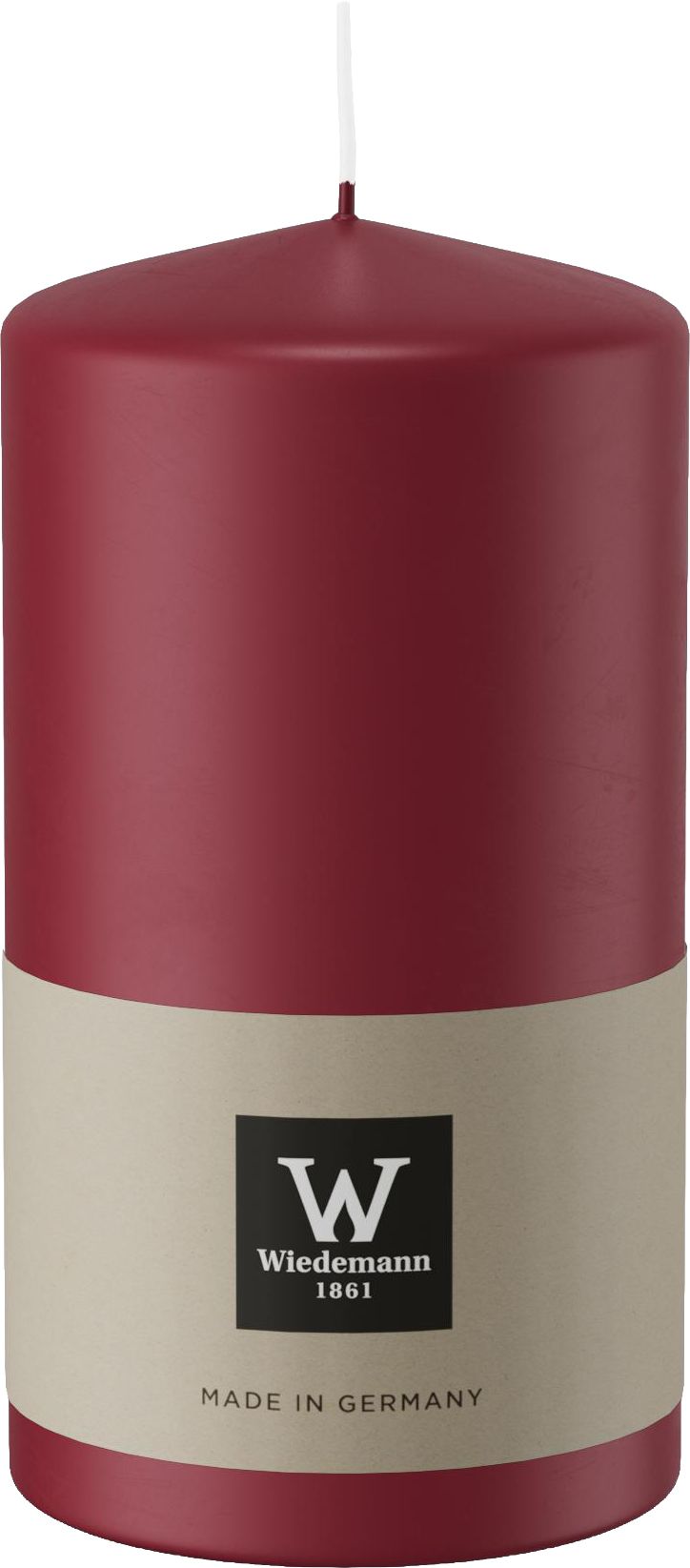 Kerze Flachkopf „Bordeaux“ H130 Ø68mm