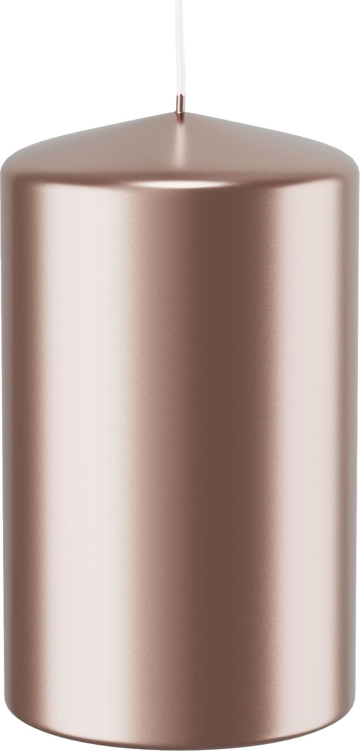Kerze Flachkopf „Roségold“ H100 Ø58mm