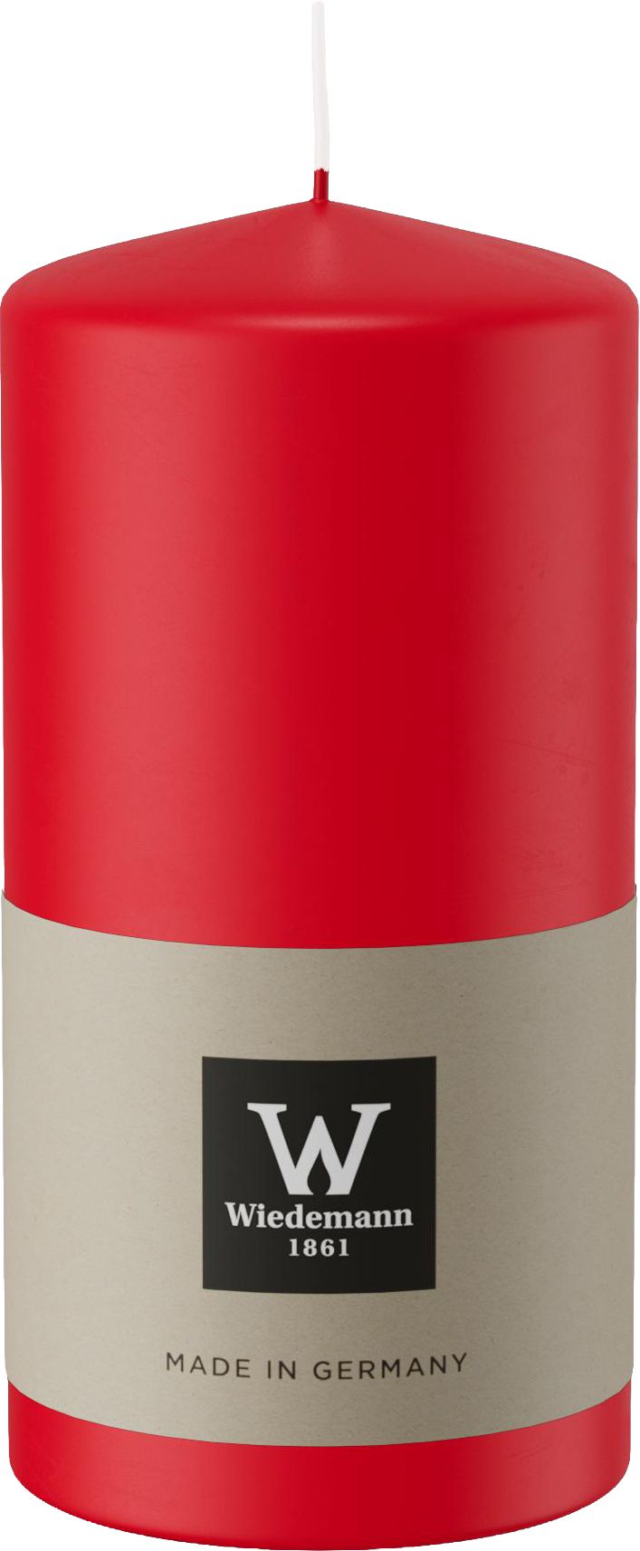 Kerze Flachkopf „Rot“ H120 Ø58mm