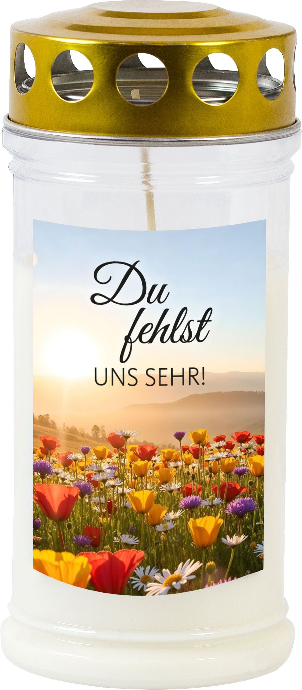 Candle grave 4D „Du fehlst uns sehr!“ 12/ca