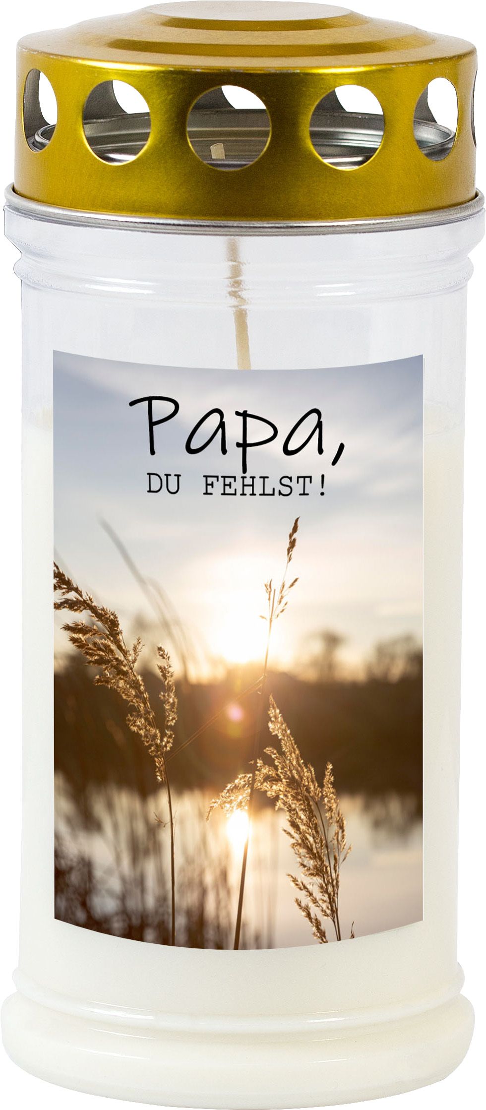 Kerze Grab 4D „Papa“ 12/Ka