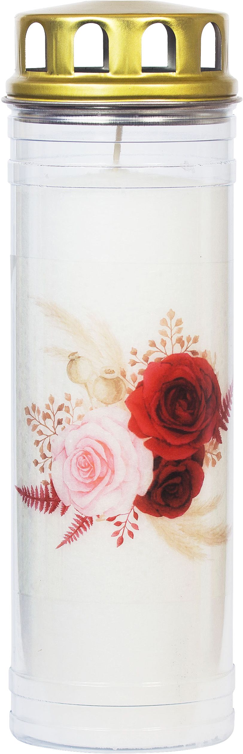 Kerze Grab 5D Rosenbouquet 15/Ka