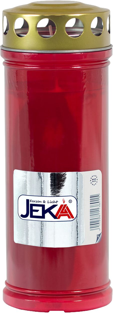 Kerze Grab 7D – rot Ø75 H215 12/Ka