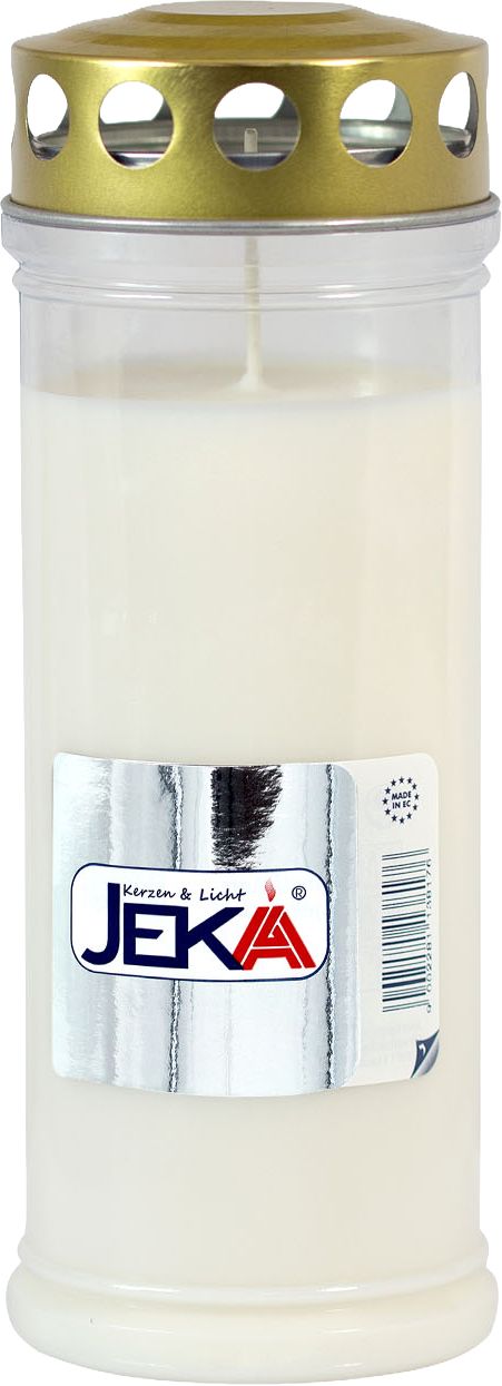 Kerze Grab 7D – weiß Ø75 H215 12/Ka